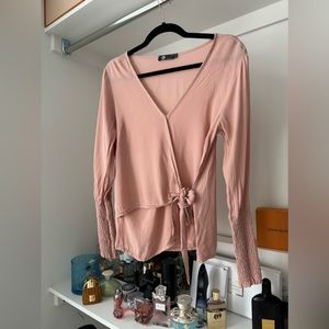 Crepe tie-up Blouse